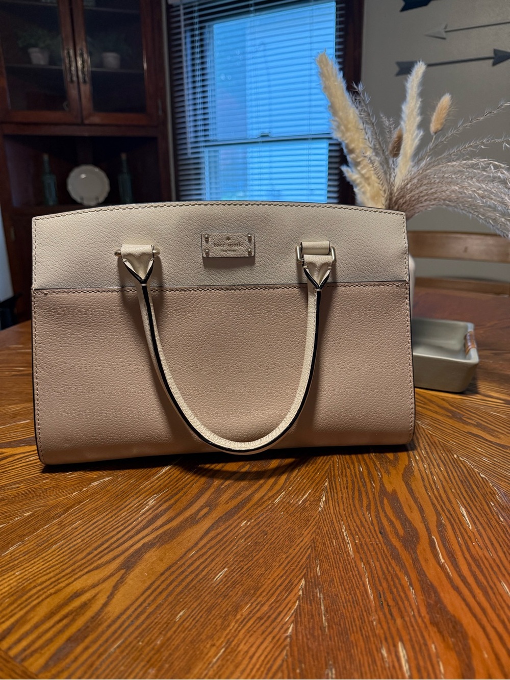 kate spade Neutral Two-Tone Beige Satchel